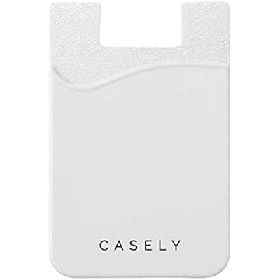 Casely White Silicon Wallet | Holds Up to 4 Cards, Universal Size, Strong Adhesive, Remove and Reuse, Smooth and Flexible