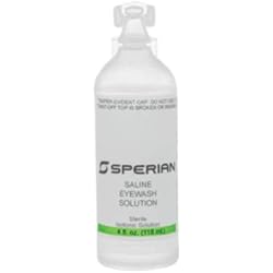 4 Ounce Bottle Sperian Sterile Saline Personal Eye Wash Solution. 10 Each