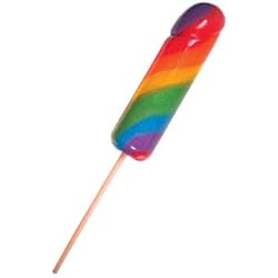 Rainbow Jumbo Cock Pops 6disp