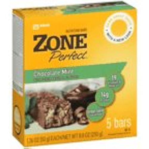 Zone Perfect Nutrition Bars, Chocolate Mint, 8.8 oz Pack of 4