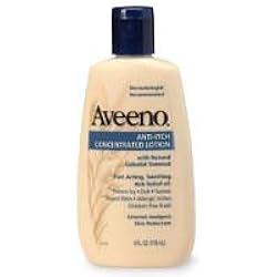 Aveeno Anti-Itch Concentrated Lotion, 4-Ounce Bottles Pack of 3