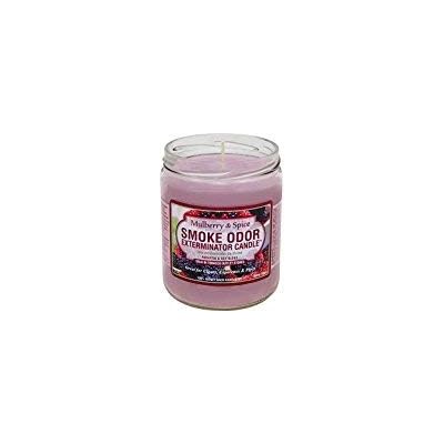 Smoke Odor Exterminator 13 oz Jar Candles Mulberry Spice, 3 Set of Three Candles
