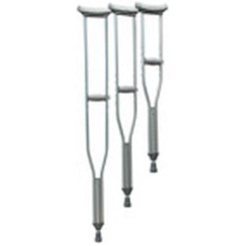 Universal aluminum lightweight adult crutches. patient height range 5' 10 inch - 6' 6 inch - Lumex 3611lf-8 Universal Aluminum Lightweight Adult Tall Crutches