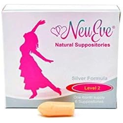 NeuEve® Suppository Silver Formula Level 2 – Hormone Free – Ease Feminine Dryness, Painful Intimacy, Itching & Odor, and Menopause-related UTI – Natural Moisturizer - Refrigerate Before Use