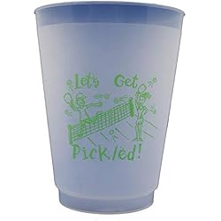 Perfect Stix 16oz Pickleball Cups Green Print-10ct