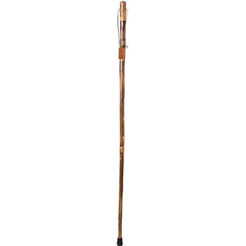 Hiking Walking Trekking Stick - Handcrafted Wooden Walking & Hiking Stick - Made in the USA by Brazos - Safari PadaukWalnutBocote - 55 inches, Natural 602-3000-1202