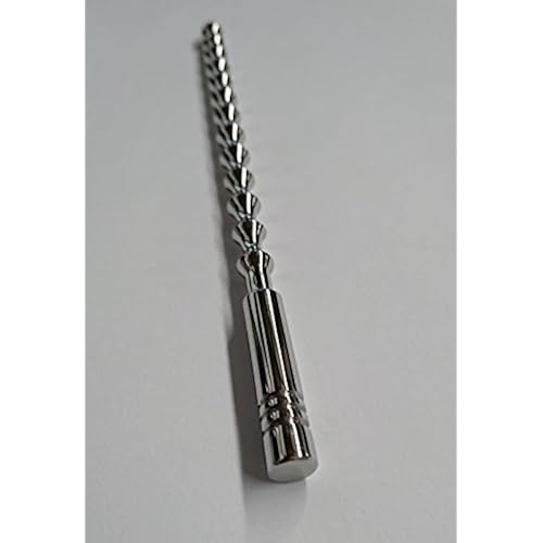 Hell's Couture, Ribbed Penis Plug Wand, Men's Sex Toy in Steel