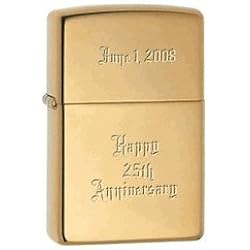Personalized Genuine Brass Zippo Lighter - Christmas Gift - Father's Day Gift Idea - Birthday Gift