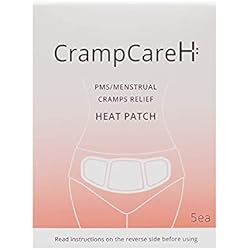 5 Patches CrampCareH PMSMenstrual Cramps Relief Heat Patch with Wide Wings, FDA Registered