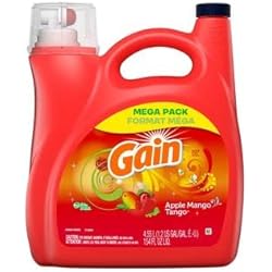 Gain Aroma Boost Liquid Laundry Detergent, Apple Mango Tango Scent, 107 Loads, 154 fl oz, HE Compatible