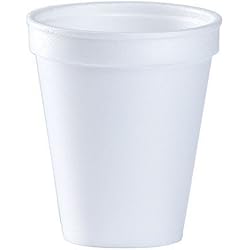 8 Oz White Disposable Coffee Foam Cups Hot and Cold Drink Cup Pack of 150