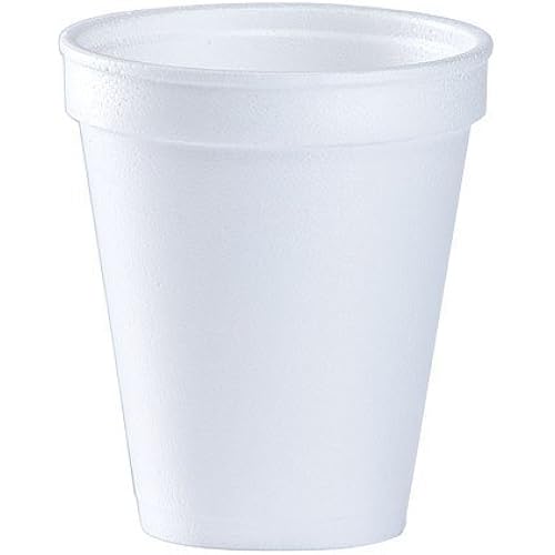 8 Oz White Disposable Coffee Foam Cups Hot and Cold Drink Cup Pack of 150