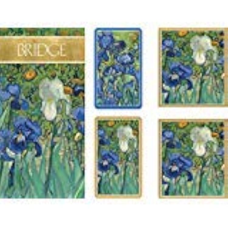 Entertaining with Caspari Gift Set Jumbo Type - 2 Score Pads & Bridge Tallies Package of 24 Van Gogh Irises