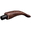 OLD FOX Bent Pipe Stem Replacement Mouthpiece Fit 9mm Filters for Briar Rosewood Ebony Pear Wooden Tobacco Pipe BE0083