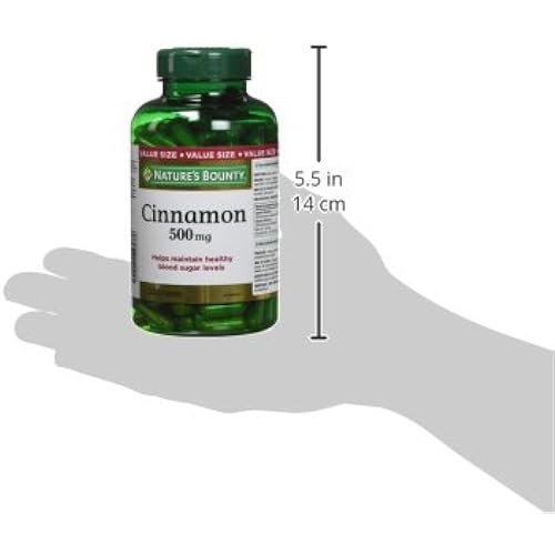 Nature's Bounty Cinnamon 500 mg, 200 Capsules Packaging May Vary