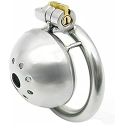 WALLER PAA] Stainless Steel Male Chastity Device Small Short Cock Cage wStealth Lock Ring