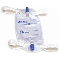 Urinary Leg Bag with Anti-Reflux Valve 600ml 20 Ounce - Value 3-Pack