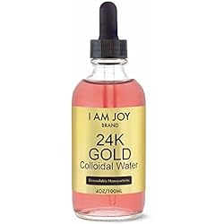 I Am Joy: Liquid Colloidal Gold 24k 99.99% Pure 100ppm Ruby Red Water Based All Natural Electrolysis 4oz Glass Bottle