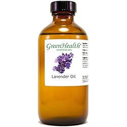 Lavender – 8 fl oz 237 ml Glass Bottle w Cap – 100% Pure Essential Oil – GreenHealth