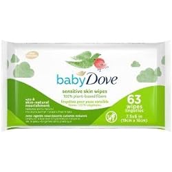 Baby Dove Sensitive Skin Wipes 100% plant based fibers