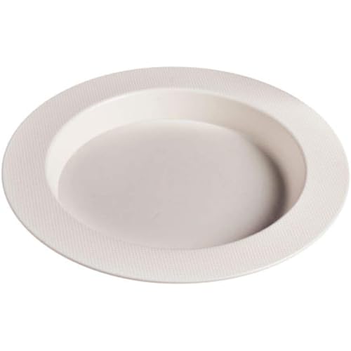 SP Ableware Ergo Plate with High Wall, Wide Rims and Sloped Base - White, 9-34 Inch Diameter 745330001