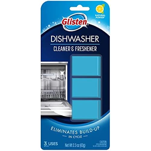 Glisten DT0312T Dishwasher Cleaner & Freshener, 18 Tablets, 6 Pack