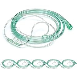 5 Pack Soft Oxygen Cannulas and 7’ Delicate Tubing with Standard Connection – Gentle Airway Management