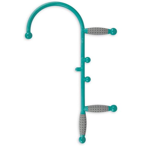 Body Tool Trigger Point Back Massager for Neck or Entire Body. Shaped Like a Hook, The Massage Stick with Ergonomic Handles Helps Apply Pressure to Knobs for a Myofascial Release Tool. WInstructions