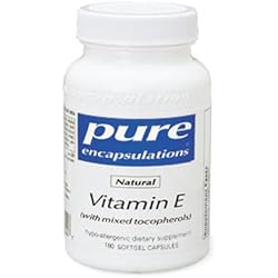 Vitamin E - Pure Encapsulations - 90 Gelatin Capsules - antioxidants - vitamin e