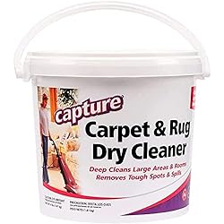Capture Carpet & Rug Dry Cleaner wResealable lid - Home, Car, Dogs & Cats Pet Carpet Cleaner Solution - Strength Odor Eliminator, Stains Spot Remover, Non Liquid & No Harsh Chemical 4 Pound