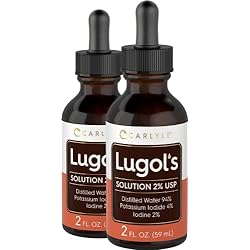 Lugols Iodine 2 Percent 2 fl oz Twin Pack | Potassium Iodide and Iodine Solution 2% Liquid Drops | by Carlyle