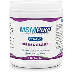 Kala Health MSMPure Coarse Powder Flakes, Organic Sulfur Crystals, 99.9% Pure Distilled MSM Supplement, Made in The USA, 1lb
