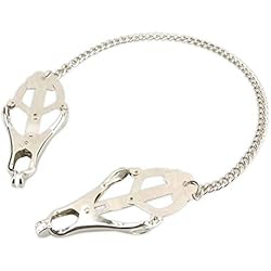 Japanese Clover Nipple Clips Metal Silver