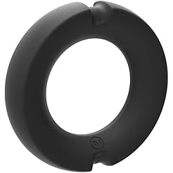 Doc Johnson - Stretchable Silicone-Covered Metal Cock Ring - Cock Play Accessory - 50mm, Black