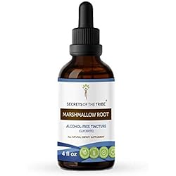 Marshmallow Alcohol-Free Liquid Extract, Marshmallow Althaea Officinalis Dried Root Tincture Supplement 4 FL OZ