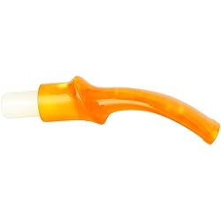OLD FOX Yellow Bent Pipe Stem Replacement Mouthpiece Fit 9mm Filters for Meerschaum Pipes Ceramic Wooden Tobacco Pipe BE0135