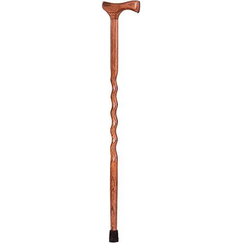 Brazos Walking Sticks Twisted American Hardwood Cane, 34 Inch, Made in the USA