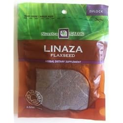 Nuestra Salud Linaza Flaxseed Herbal Dietary Supplement - 100% Natural 3.52oz Single Bag Product of Peru