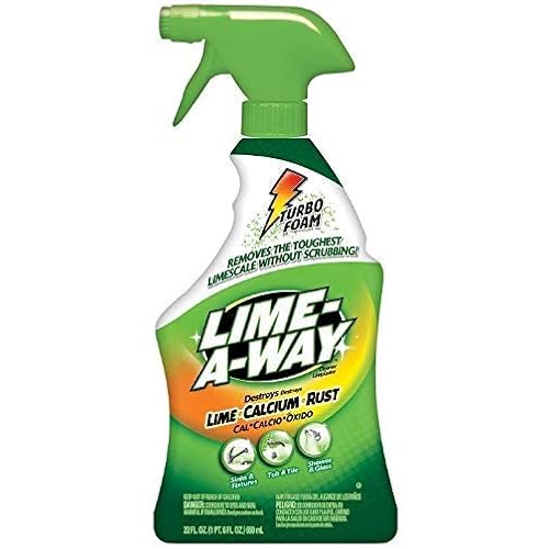 Lime-A-Way Bathroom Cleaner, 32 fl oz Bottle, Removes Lime Calcium Rust, Pack 4