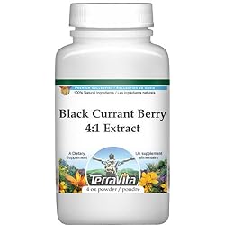 TerraVita Extra Strength Black Currant Berry 4:1 Extract Powder 4 oz, ZIN: 514115 - 3 Pack