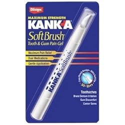 Kank-A Soft Brush Tooth & Gum Pain Gel - 0.07 oz, Pack of 4