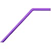 Cabilock Delicate 2 Sets of Silicone Straws Reusable Folding Bent Pipe Drinking Straw with Cleaning Brush and Case Purple