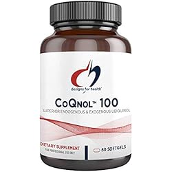 Designs for Health CoQnol - 100mg Ubiquinol as Reduced Form of CoQ10, Non-GMO 60 Softgels