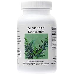 Supreme Nutrition Olive Leaf Supreme, 120 Pure 375 mg Capsules | 750 mg per Serving