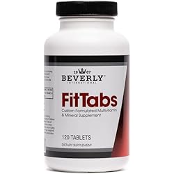 Beverly International Fit Tabs Multivitamin with Iron Peptonate, 120 Tablets. Make Your Fitness Makeover a no-brainer