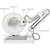 INTBUYING 110V Table Magnifier Lamp Amplification LED Daylight Bright Magnifying Glass for Reading Working Crafts Workbench -86C,20X