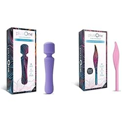 plusOne Vibrating Wand and Vibrating Feather Tickler Set