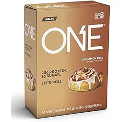 ONE Protein Bar, Cinnamon Roll, 4 Count