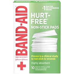 BAND-AID? Brand HURT-FREE? Non-stick Pads 2INX3IN, 10 COUNT