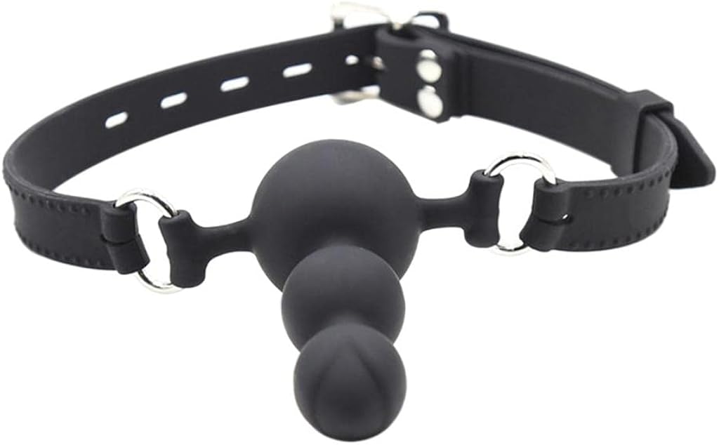 LoveinDIY Restraint Harness Neck Strap Deep Mouth Open Gag Ball Adult Toys